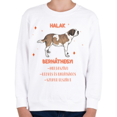 PRINTFASHION Halak - Bernáthegyi - Gyerek pulóver - Fehér