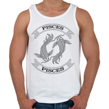 PRINTFASHION Halak - Férfi atléta - Fehér atléta, trikó