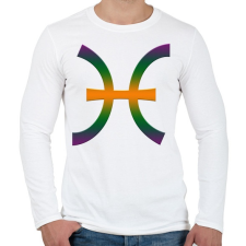 PRINTFASHION Halak - Férfi hosszú ujjú póló - Fehér férfi póló