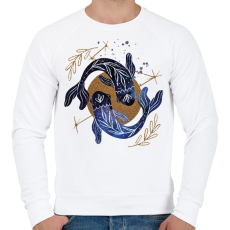 PRINTFASHION Halak - Férfi pulóver - Fehér