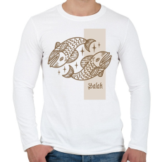 PRINTFASHION Halak horoszkóp - Férfi hosszú ujjú póló - Fehér