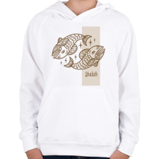 PRINTFASHION Halak horoszkóp - Gyerek kapucnis pulóver - Fehér gyerek pulóver, kardigán