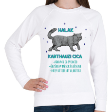 PRINTFASHION Halak - Karthauzi cica - Női pulóver - Fehér