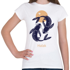 PRINTFASHION Halak minta - Női póló - Fehér női póló