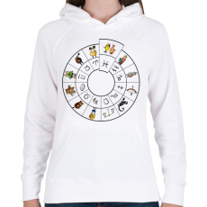 PRINTFASHION Halak - Női kapucnis pulóver - Fehér