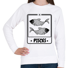 PRINTFASHION halak - Női pulóver - Fehér női pulóver, kardigán