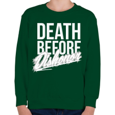 PRINTFASHION Halál mint a becstelenség - Gyerek pulóver - Sötétzöld gyerek pulóver, kardigán