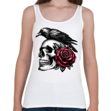 PRINTFASHION Halálfej - Női atléta - Fehér női trikó