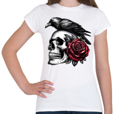 PRINTFASHION Halálfej - Női póló - Fehér