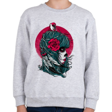 PRINTFASHION Halálmadár - Gyerek pulóver - Sport szürke