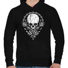 PRINTFASHION Halálsor - Férfi kapucnis pulóver - Fekete férfi pulóver, kardigán