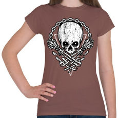 PRINTFASHION Halálsor - Női póló - Mogyoróbarna