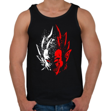 PRINTFASHION Half Supermonkey - Férfi atléta - Fekete