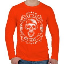 PRINTFASHION Halj meg utolsónak - Férfi hosszú ujjú póló - Narancs férfi póló