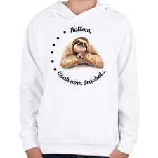 PRINTFASHION Hallom, csak nem érdekel... - Gyerek kapucnis pulóver - Fehér gyerek pulóver, kardigán