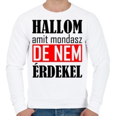 PRINTFASHION Hallom - Férfi pulóver - Fehér