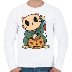 PRINTFASHION Hallooween story - Férfi pulóver - Fehér