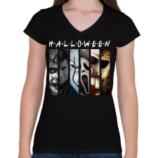 PRINTFASHION Halloween - A legjobbak - Női V-nyakú póló - Fekete női póló