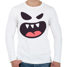 PRINTFASHION Halloween arc - Férfi hosszú ujjú póló - Fehér férfi póló