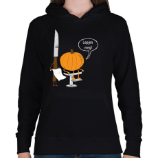 PRINTFASHION Halloween barber - Női kapucnis pulóver - Fekete