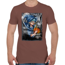 PRINTFASHION Halloween boszorkány - Férfi póló - Mogyoróbarna