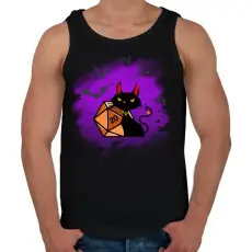 PRINTFASHION Halloween Cica - Férfi atléta - Fekete