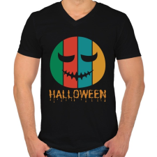 PRINTFASHION Halloween colors - Férfi V-nyakú póló - Fekete férfi póló