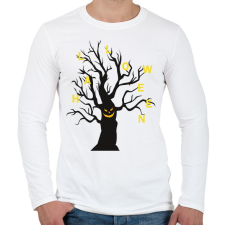 PRINTFASHION Halloween fa - Férfi hosszú ujjú póló - Fehér férfi póló