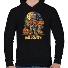PRINTFASHION Halloween - Férfi kapucnis pulóver - Fekete férfi pulóver, kardigán