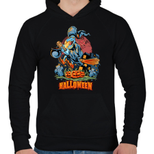 PRINTFASHION Halloween - Férfi kapucnis pulóver - Fekete férfi pulóver, kardigán