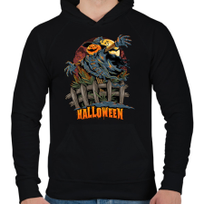 PRINTFASHION halloween - Férfi kapucnis pulóver - Fekete férfi pulóver, kardigán