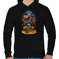 PRINTFASHION halloween - Férfi kapucnis pulóver - Fekete férfi pulóver, kardigán
