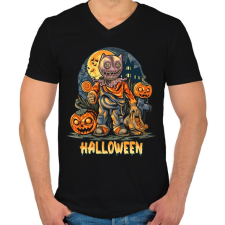PRINTFASHION Halloween - Férfi V-nyakú póló - Fekete férfi póló