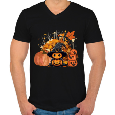 PRINTFASHION Halloween - Férfi V-nyakú póló - Fekete férfi póló
