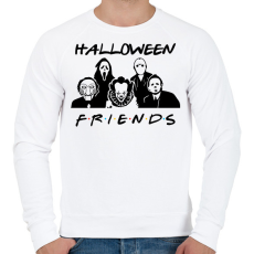 PRINTFASHION Halloween friends - Férfi pulóver - Fehér