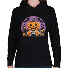 PRINTFASHION Halloween gamer - Női kapucnis pulóver - Fekete női pulóver, kardigán
