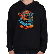 PRINTFASHION halloween - Gyerek kapucnis pulóver - Fekete gyerek pulóver, kardigán