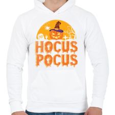 PRINTFASHION Halloween hocus pocus - Férfi kapucnis pulóver - Fehér férfi pulóver, kardigán