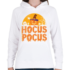PRINTFASHION Halloween hocus pocus - Női kapucnis pulóver - Fehér női pulóver, kardigán