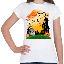 PRINTFASHION Halloween-i borzongás - Női póló - Fehér női póló