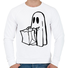 PRINTFASHION Halloween-i szellem - Férfi pulóver - Fehér férfi pulóver, kardigán