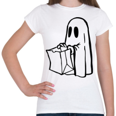 PRINTFASHION Halloween-i szellem - Női póló - Fehér
