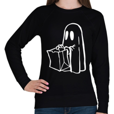 PRINTFASHION Halloween-i szellem - Női pulóver - Fekete