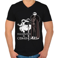 PRINTFASHION Halloween is coming - Férfi V-nyakú póló - Fekete