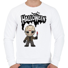 PRINTFASHION Halloween Jason Voorhees - Férfi pulóver - Fehér férfi pulóver, kardigán