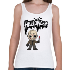 PRINTFASHION Halloween Jason Voorhees - Női atléta - Fehér női trikó