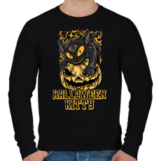 PRINTFASHION HALLOWEEN KITTY - Férfi pulóver - Fekete