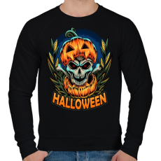 PRINTFASHION Halloween koponya tökben - Férfi pulóver - Fekete