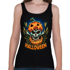 PRINTFASHION Halloween koponya tökben - Női atléta - Fekete