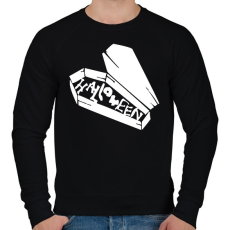 PRINTFASHION Halloween koporsó - Férfi pulóver - Fekete